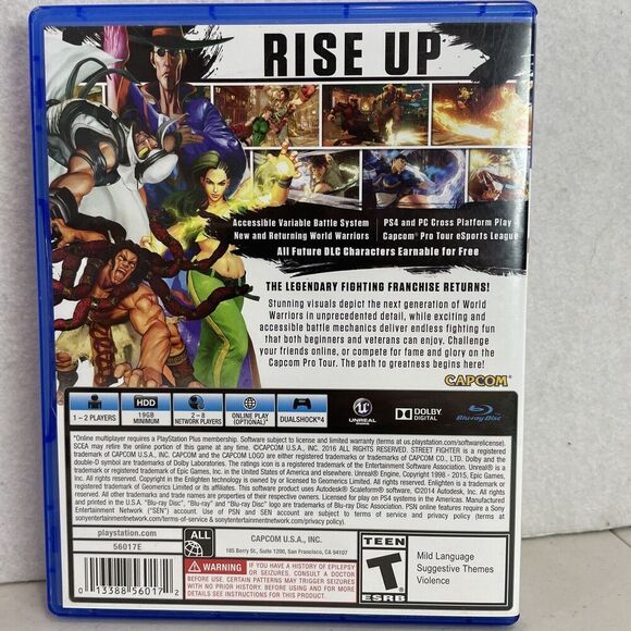 Capcom Street Fighter V Video Game Sony PlayStation 4 PS4 Console Exclusive 2016 - Picture 5 of 5